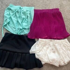 Forever 21 XS bundle of mini shorts and mini skirt